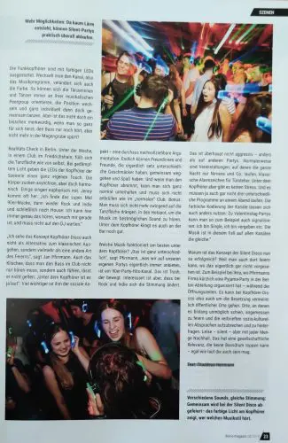 Disco Magazin Beitrag über das Konzept Silent Disco und die Firma Kopfhörer Events Deutschland - Seite 2