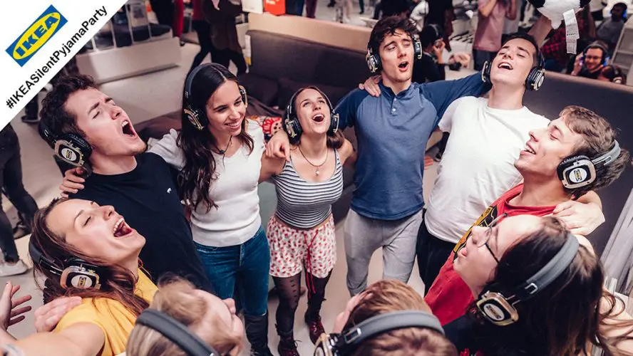 IKEA Silent Pyjama Party mit Silent Kopfhörern von Kopfhörer Events