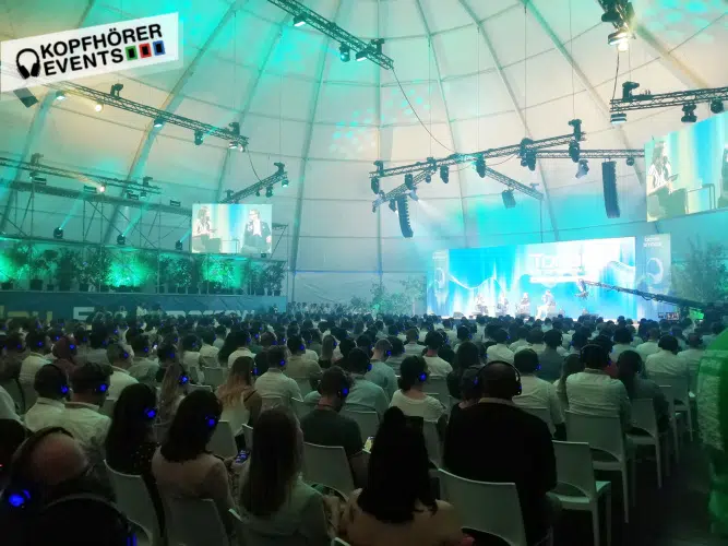 Silent Conference Kopfhörer auf dem MHP Festival 2022