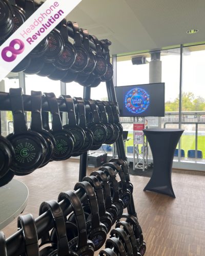Das Kopfhörermodell SCF von Headphone Revolution auf dem Second Sales Summit Event im GAZI Stadion in Stuttgart.