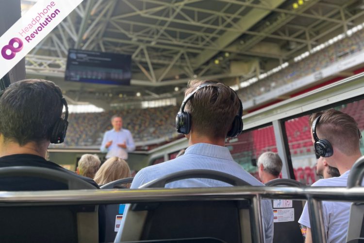 Das Kopfhörer System von Headphone Revolution im Einsatz auf dem Markenfestival in Düsseldorf.