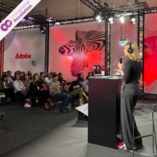 Silent Conference Kopfhörer HR SC Flex von Headphone Revolution auf dem OMR Festival 2025 in der Messe 2025