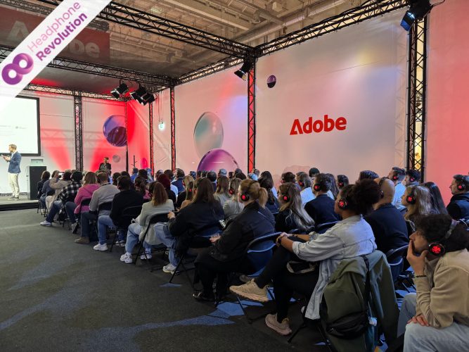 Silent Conference Kopfhörer HR SC Flex von Headphone Revolution auf dem OMR Festival 2025 in der Messe 2025