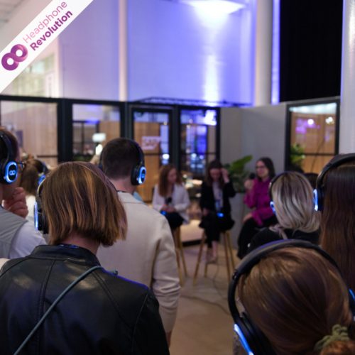 Silent Conference Kopfhörer HR SC Flex von Headphone Revolution auf dem OMR Festival 2025 in der Messe 2025