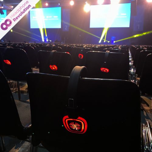 Silent Hybrid Kopfhörer "HR Z-PRO 50X" von Headphone Revolution im Einsatz als Silent Conference Kopfhörer auf der AWS Summit von amazon