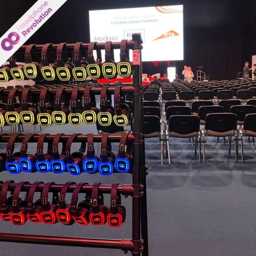 Silent Hybrid Kopfhörer "HR Z-PRO 50X" von Headphone Revolution im Einsatz als Silent Conference Kopfhörer auf der UITP Summit in Hamburg im CCH