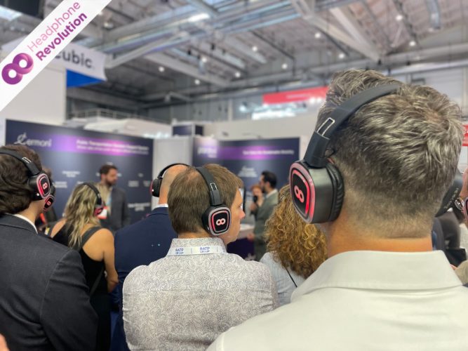 Silent Hybrid Kopfhörer "HR Z-PRO 50X" von Headphone Revolution im Einsatz als Silent Conference Kopfhörer auf der UITP Summit in Hamburg